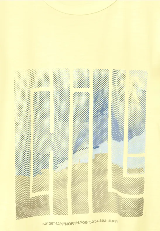 STREET ONE MEN TSHIRT MET PRINT OP DE VOORKANT