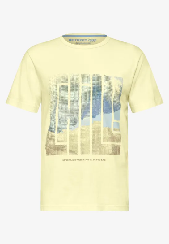 STREET ONE MEN TSHIRT MET PRINT OP DE VOORKANT