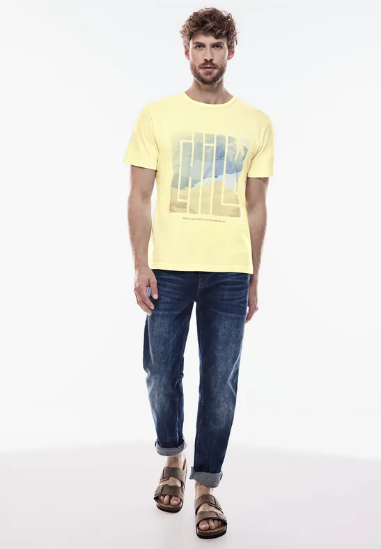 STREET ONE MEN TSHIRT MET PRINT OP DE VOORKANT
